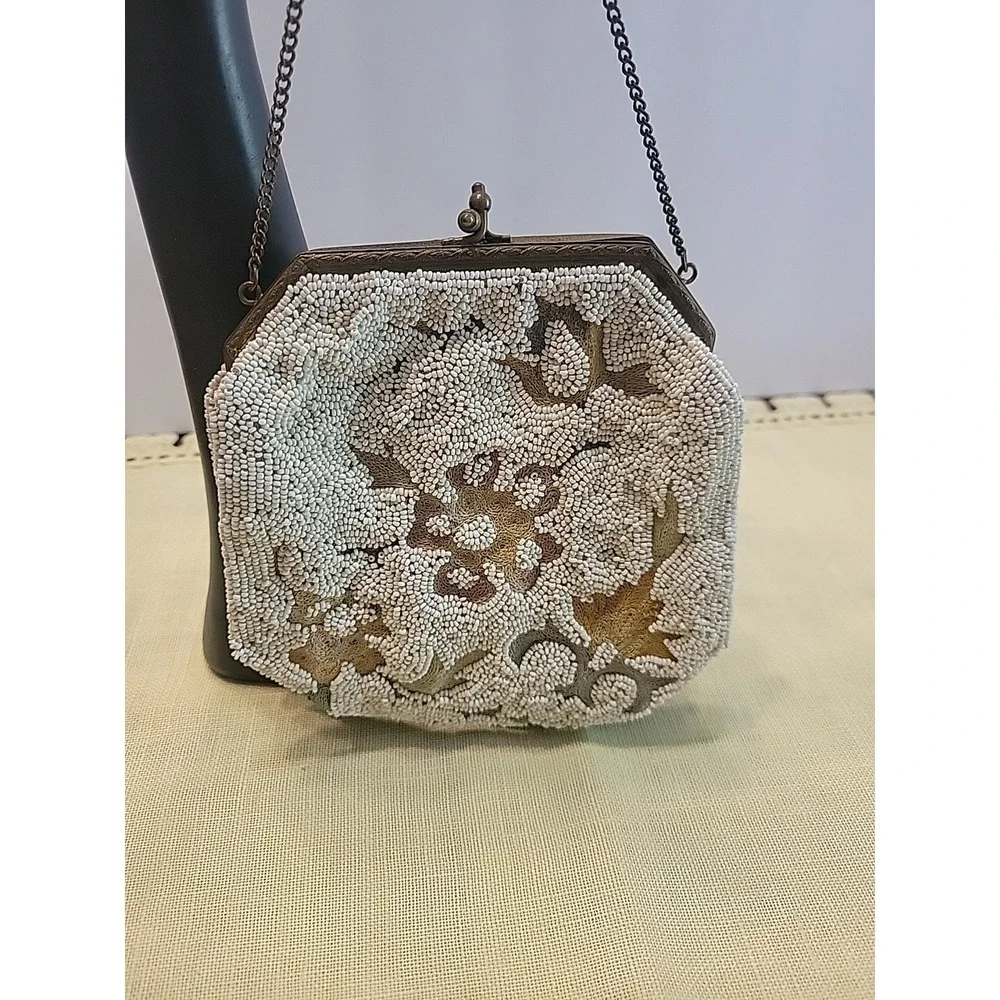 Vintage Longchamps France Beaded‎ Purse